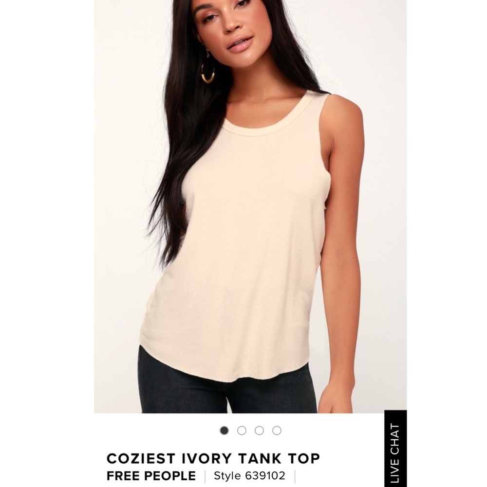 FREE PEOPLE : Coziest Ivory Tank NWOT